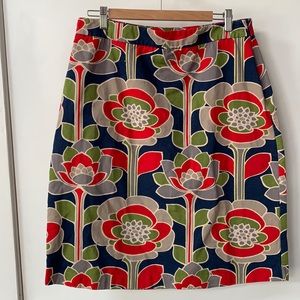 Boden bold flower pattern skirt